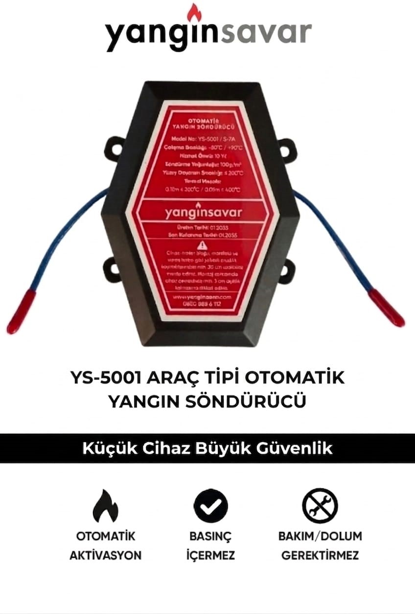 Araç Tipi Otomatik Yangın Söndürücü