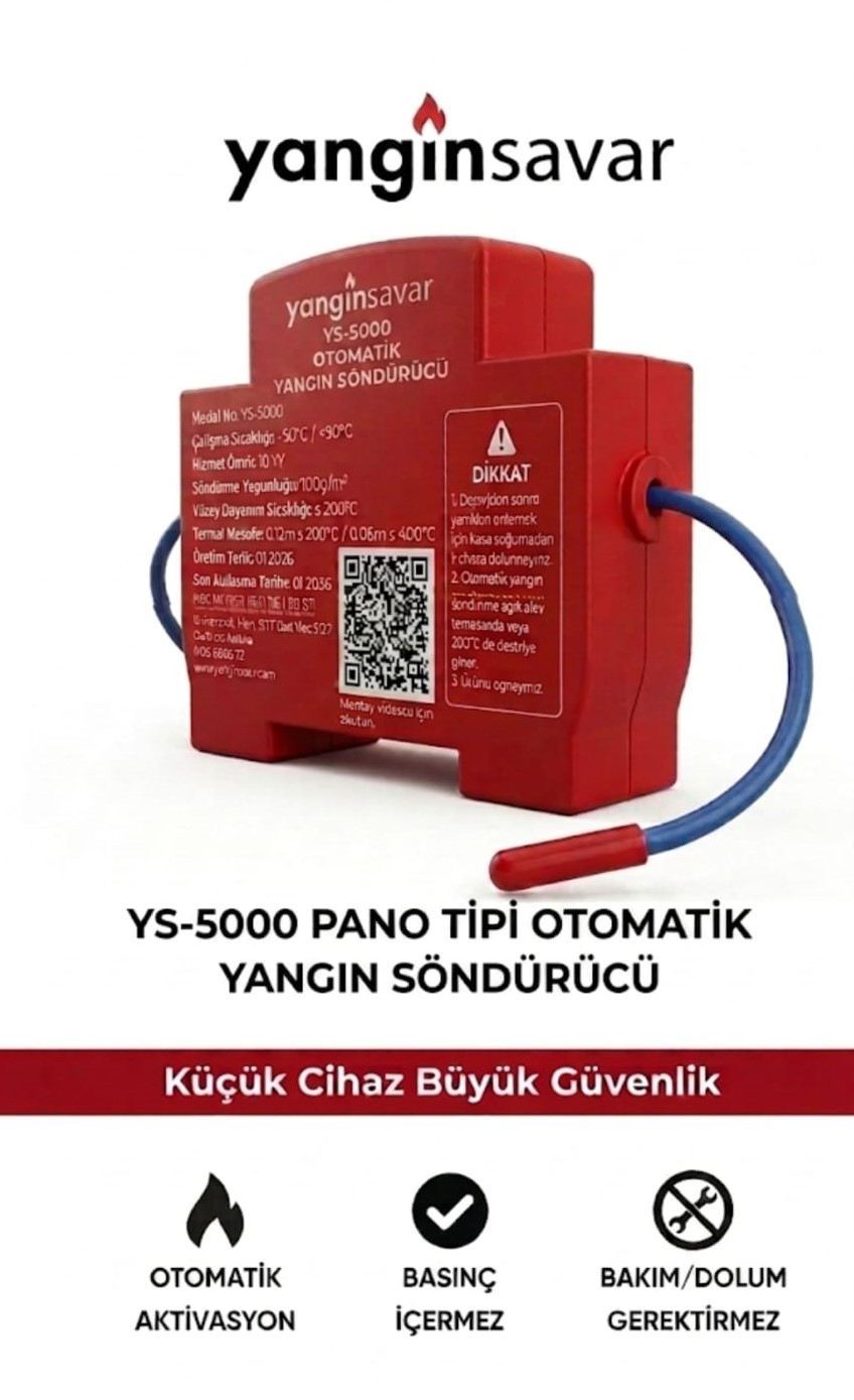 Pano Tipi Otomatik Yangın Söndürücü